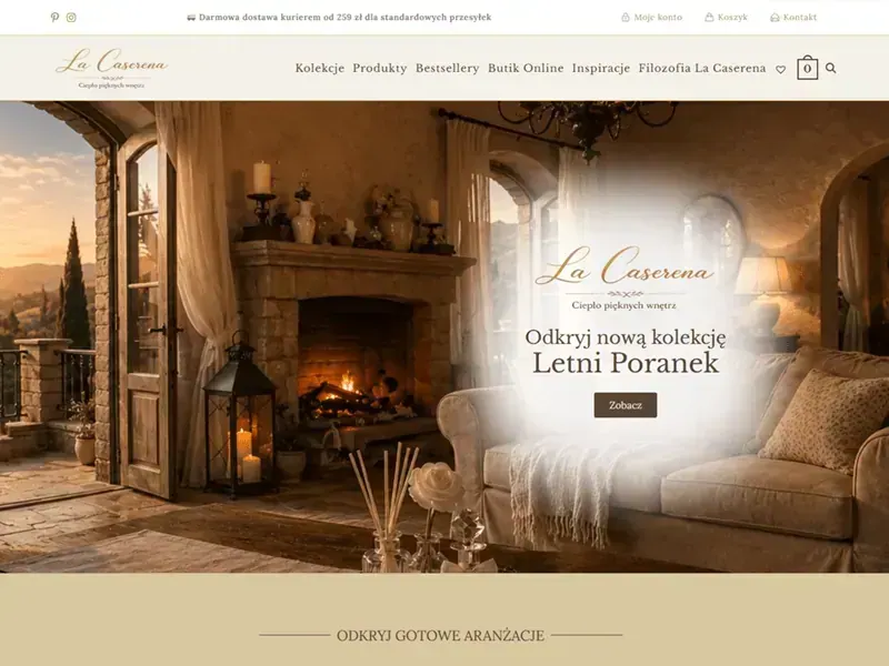 La Caserena – sklep internetowy na WooCommerce z projektem UX/UI